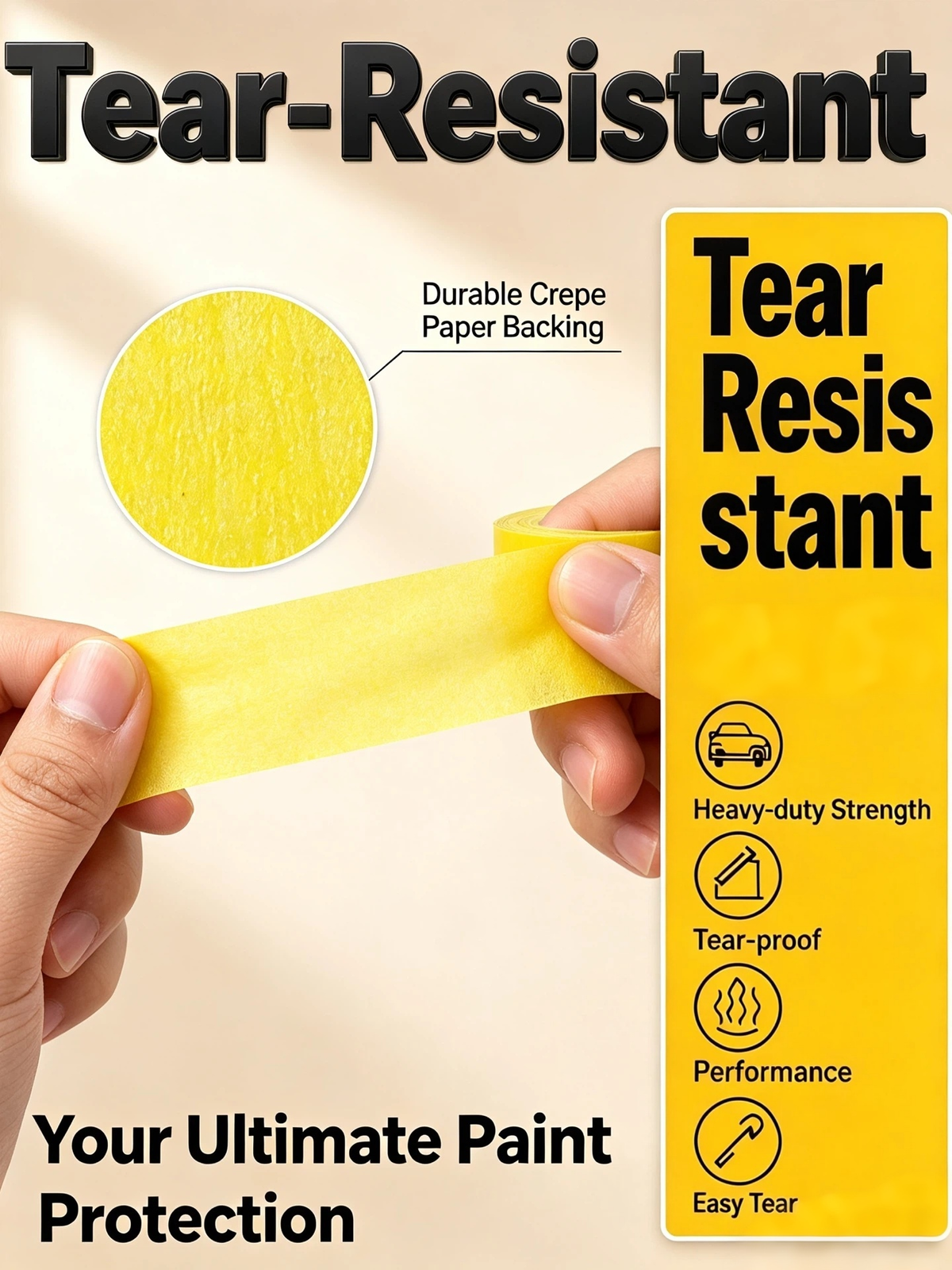 Forest Shield Auto Masking Tape Set, 18mm & 48mm Automotive Tape 2-Pack